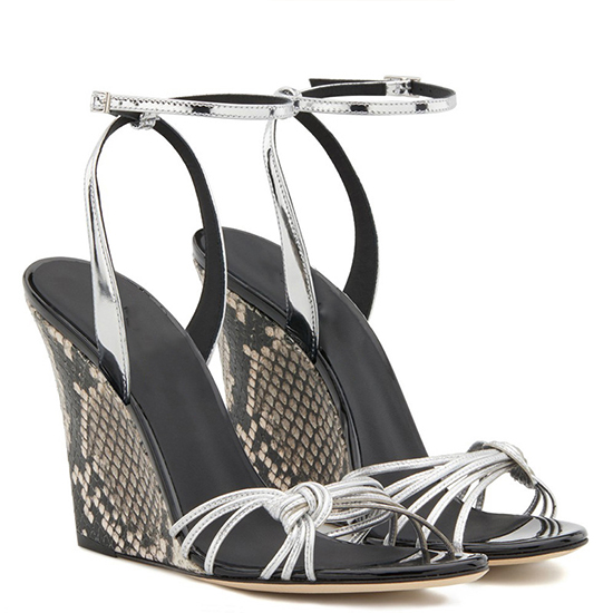 Hot sale snake print  strap  wedge sandals (2)