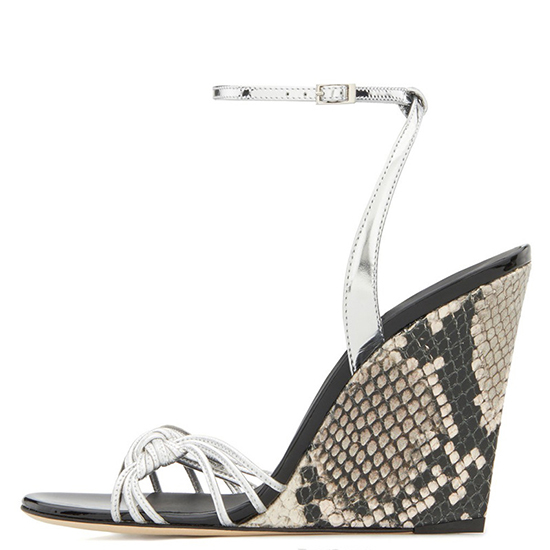 Hot sale snake print  strap  wedge sandals (5)